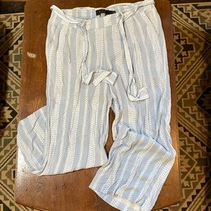 Torrid Blue with White decorative print pant